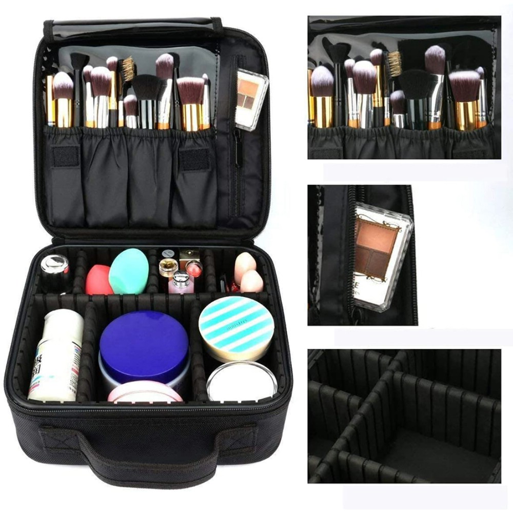 Cốp Vali Size Nhỏ Vải Dù Không Thấm Nước Đựng Đồ Makeup Đồ Nối Mi Tiện Lợi Các Ngăn Xếp Tùy Ý Kích Thước 26x22x12cm, Nhiều Màu, Độ Bền Cao, Tay Cầm Chắc Chắn, Chia Ngăn Linh Hoạt,