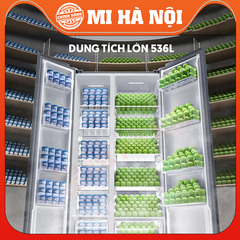 Tủ lạnh side by side Xiaomi Mijia 536L kết nối app thông minh - Hàng chính hãng