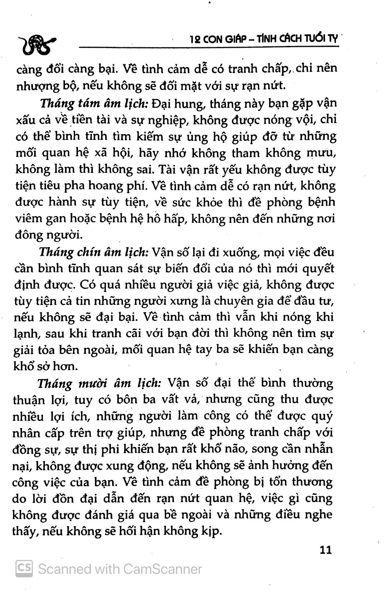 Sách Tìm Hiểu Tính Cách Con Người Qua Năm Sinh Tuổi Tỵ