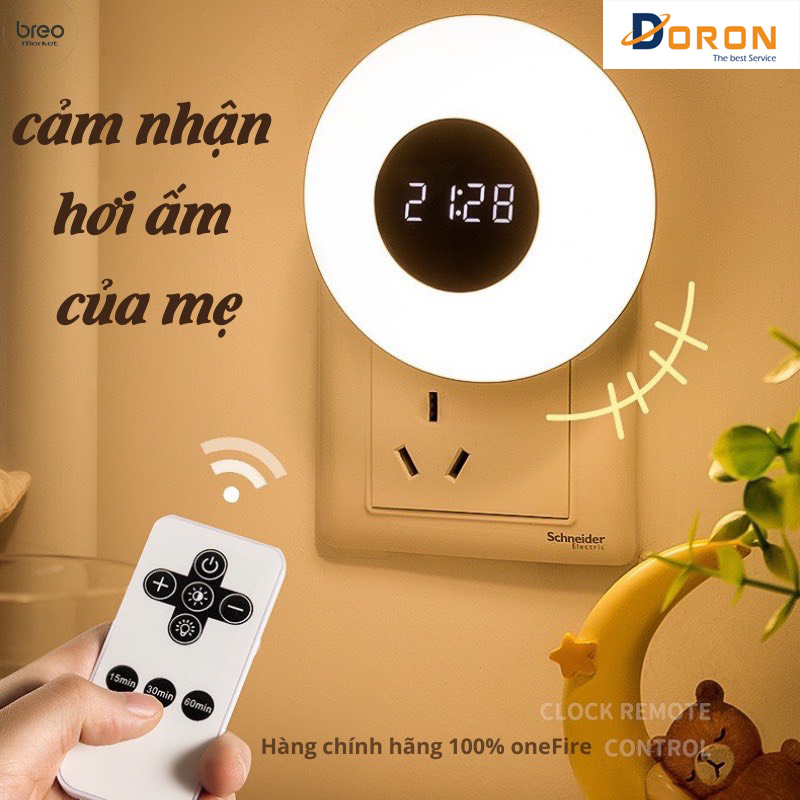 Đèn Ngủ Điều Khiển Từ Xa OVAL NIGHT LIGHT - Đèn Ngủ Thông Minh - Có 10 Cấp Độ Sáng, Hẹn Giờ - Hàng Chính Hãng