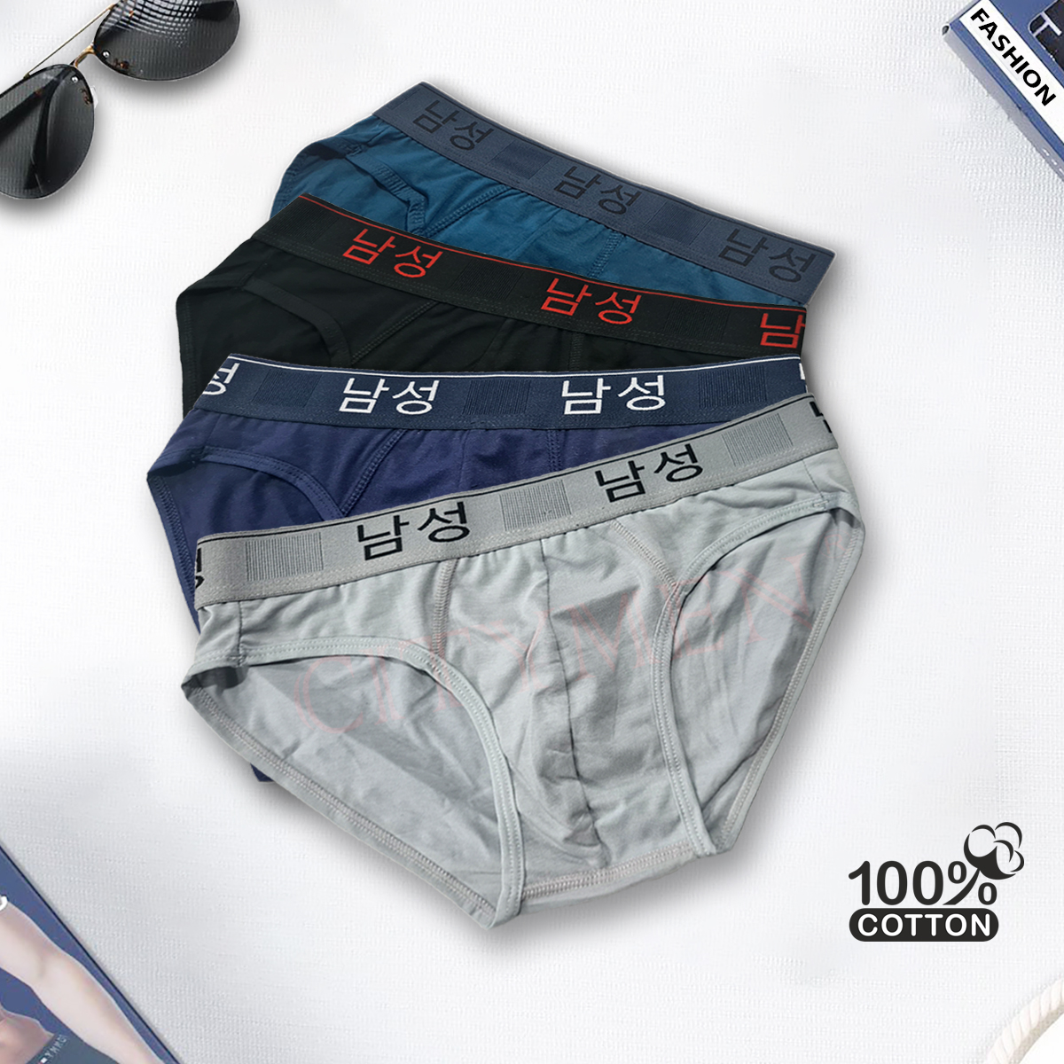 Hộp 5 Quần Lót Nam lưng Hàn Quốc hiệu CITYMEN vải cotton co giãn 4 chiều cao cấp, sịp nam - LMTK-HANAC