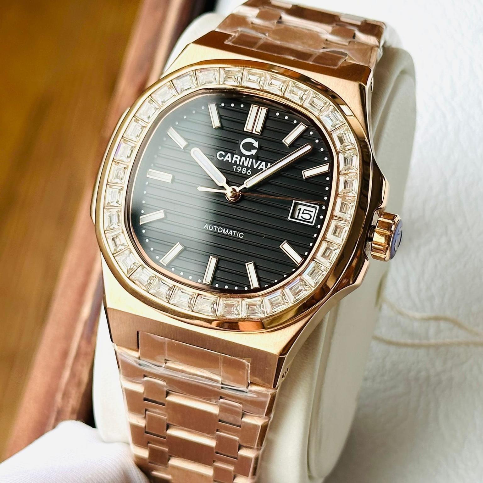 Đồng Hồ Nam Dây Thép Carnival Nautilus G8108.302.414 Automatic - Kính Sapphire - Size 41mm - Carnival 8108G-VH-MDEN