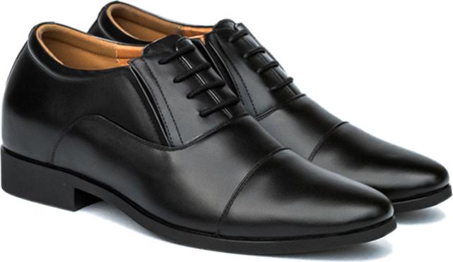 GIÀY TĂNG CHIỀU CAO GIÀY CAO DÀNH CHO NAM GIỚI T&TRA  T51 ĐEN TRƠN  –  CAO 6CM GIÀY ĐỘN NAM CAO VƯỢT TRỘI – ĐEN – 39