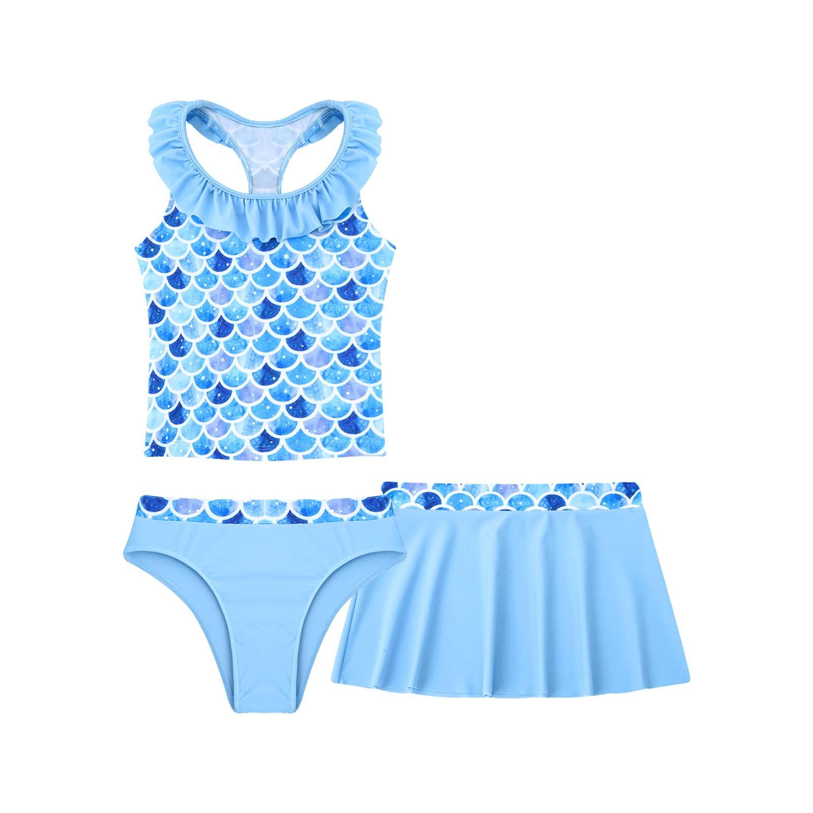 Trẻ Em Bé Gái Bikini Bộ Nàng Tiên Cá Trang Phục Trang Phục Cô Gái Đồ Bơi Trẻ Em Đầm Trẻ Em Mùa Hè Biquini Infantil Áo Tắm