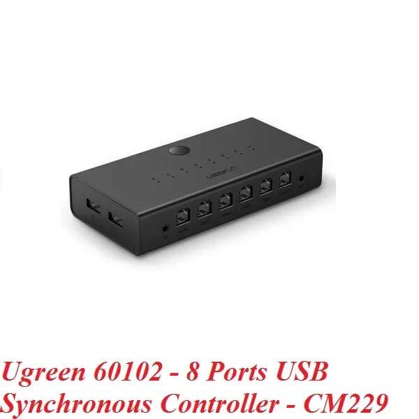 Ugreen UG60102CM229TK màu Đen Bộ chuyển mạch KVM 1 bộ chuột phím điều khiển đồng bộ 8 máy tính - HÀNG CHÍNH HÃNG