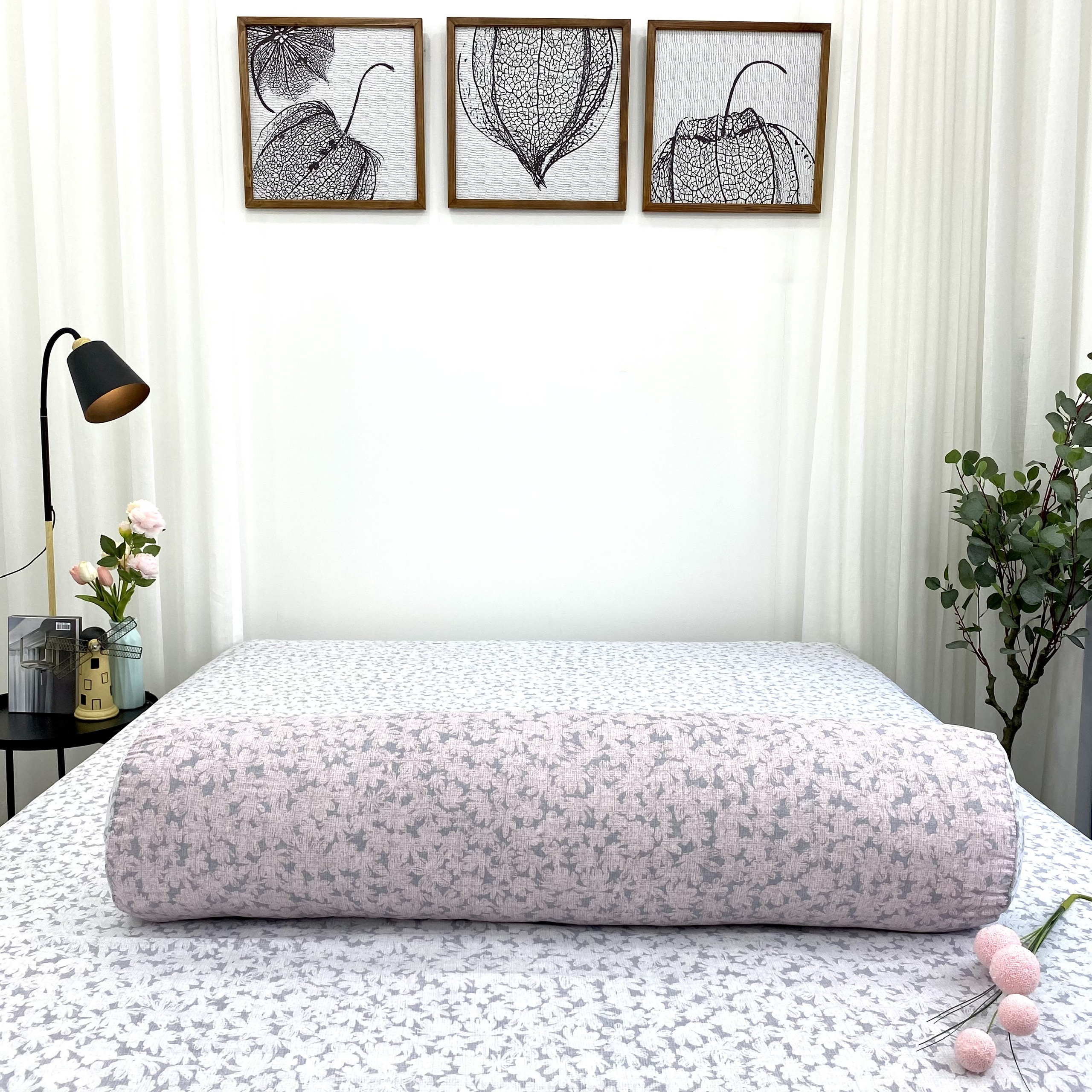 Bộ ga giường KBedding by Everon KMTP 113 Microtencel Hồng in hoa