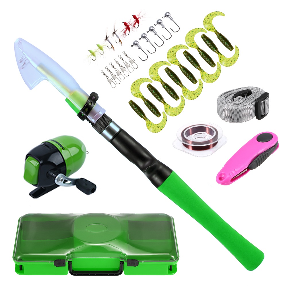 Combo cần câu và cuộn 1,2M cho trẻ em bằng nhựa chất lượng cao