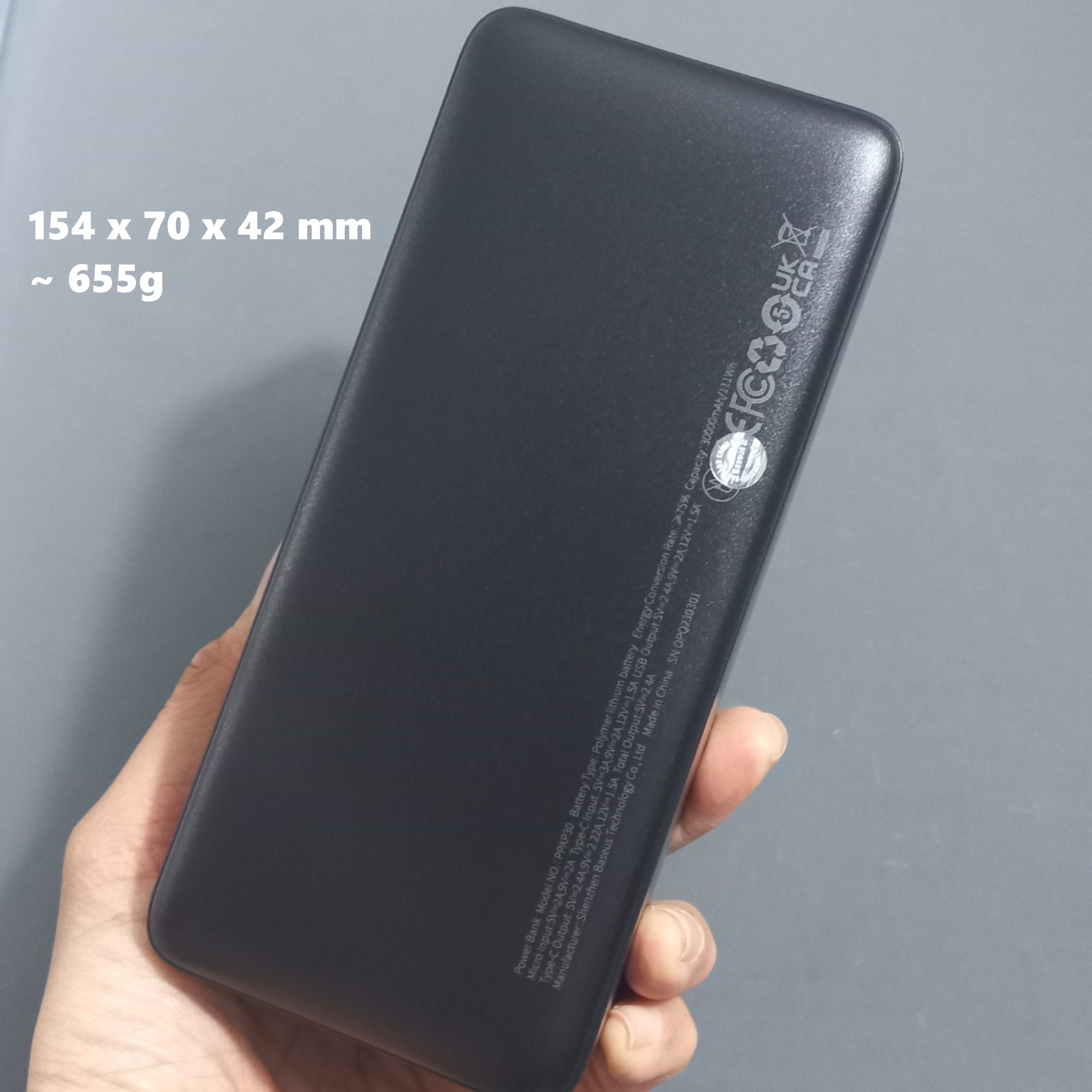 Pin dự phòng sạc nhanh PD 20W dung lượng 30.000mAh Baseus Airpow PPAP30 _ Hàng chính hãng