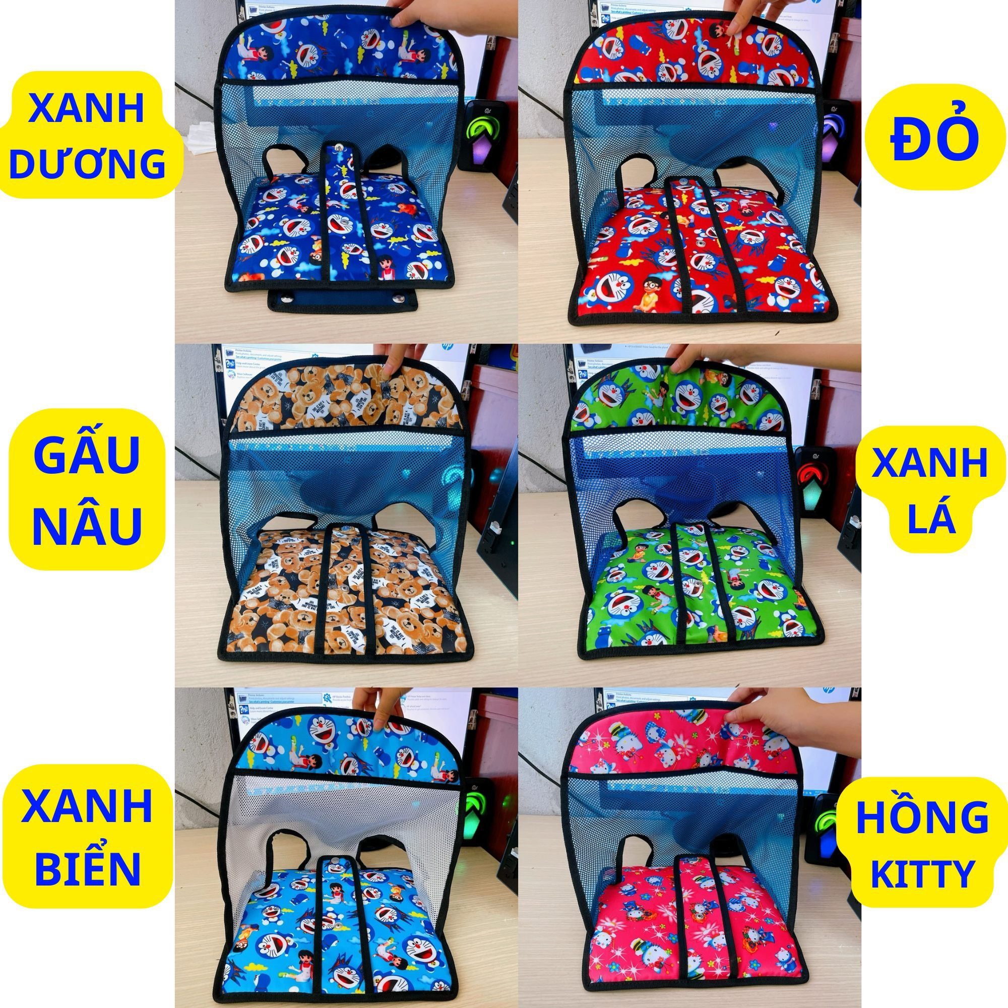 ( Ghế Sắt Sơn Có Dây ) Ghế ngồi xe tay ga cho bé (có cả dây đai và vòng bảo hiểm an toàn) ghế ga xếp sắt sơn tĩnh điện