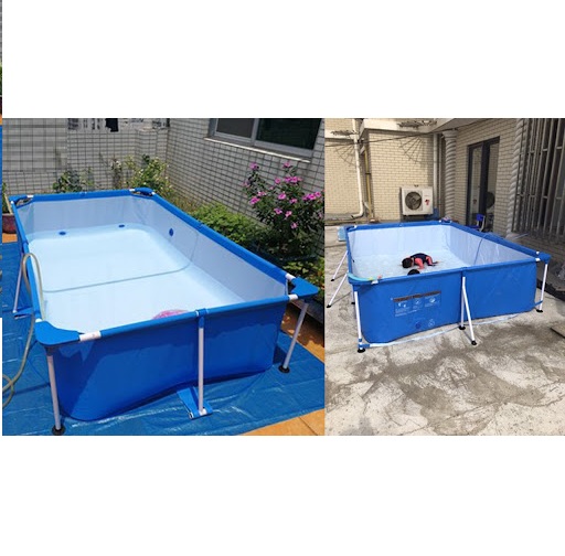 Bể bơi khung kim loại chữ nhật 56404 - Hồ bơi lắp dựng, Bể bơi gia đình, bể bơi cho bé, bể bơi người lớn, hồ bơi ngoài trời 3m x 2.01m x 66cm