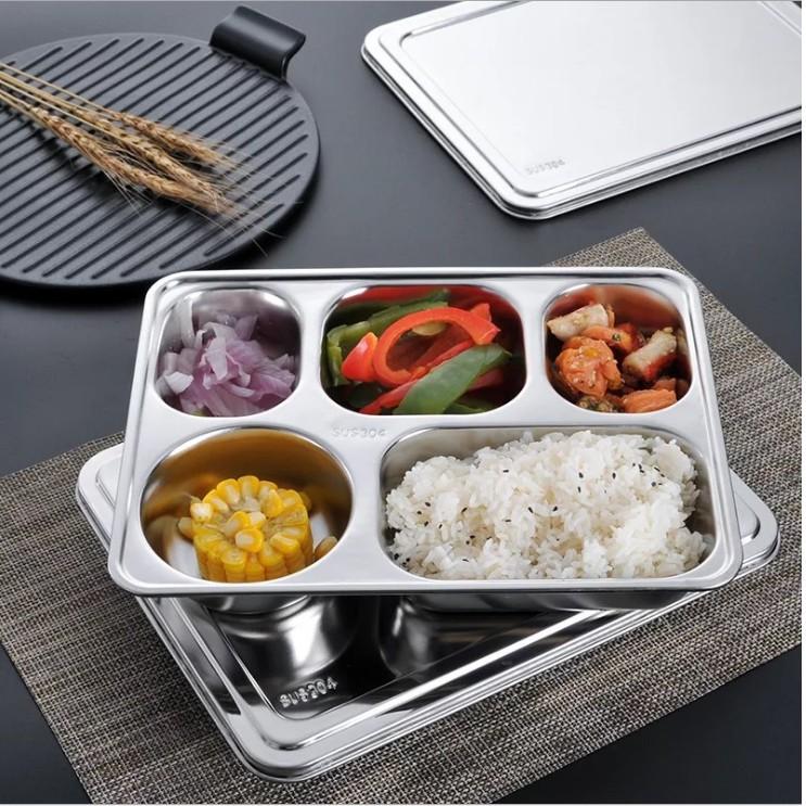 Khay đựng cơm inox cho gia đình và công nghiệp giá sỉ