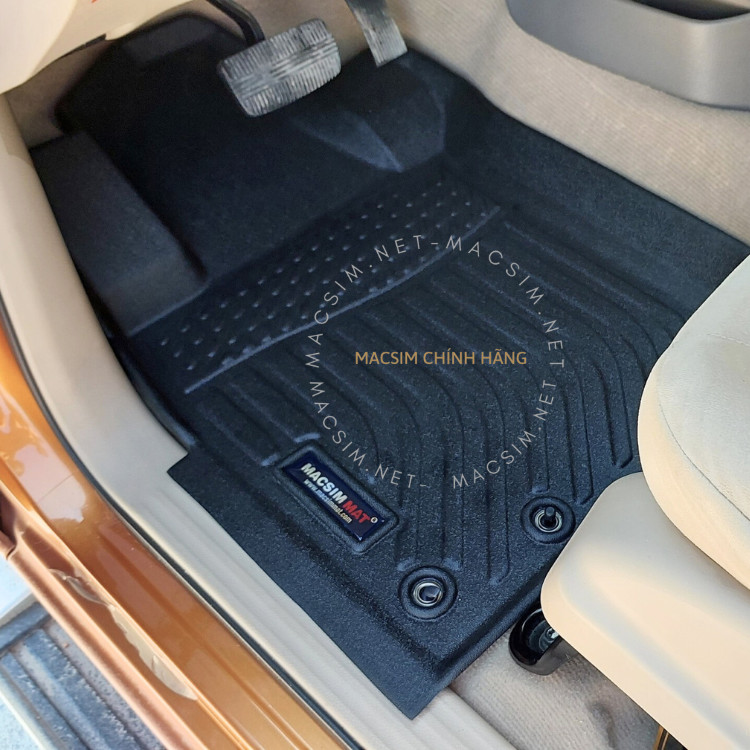 Hàng loại 2 Thảm lót sàn xe ô tô Nissan Navara 2015+ Nhãn hiệu Macsim chất liệu nhựa TPE cao cấp màu đen