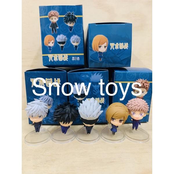 Mô hình Jujutsu Kaisen - Chú thuật hồi chiến - Set 5 nhân vật Itadori Fushiguro Kugisaki Satoru Gojo - Full box- Cao 5cm