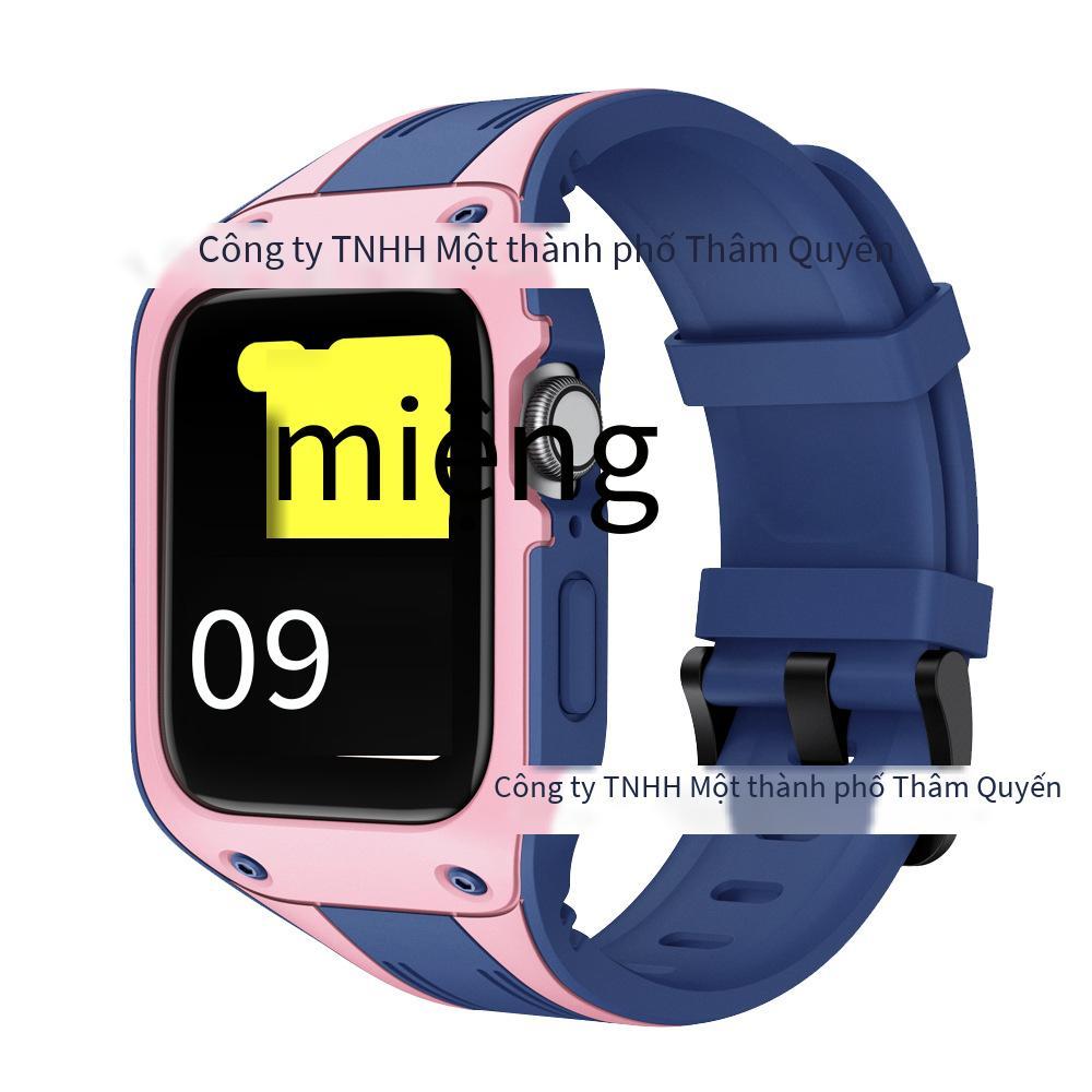 Đảm bảo chất lượng phù hợp với Apple Watch Apple watch 123456 thế hệ silicon tpu tích hợp vỏ bảo vệ hai màu vỏ bảo vệ