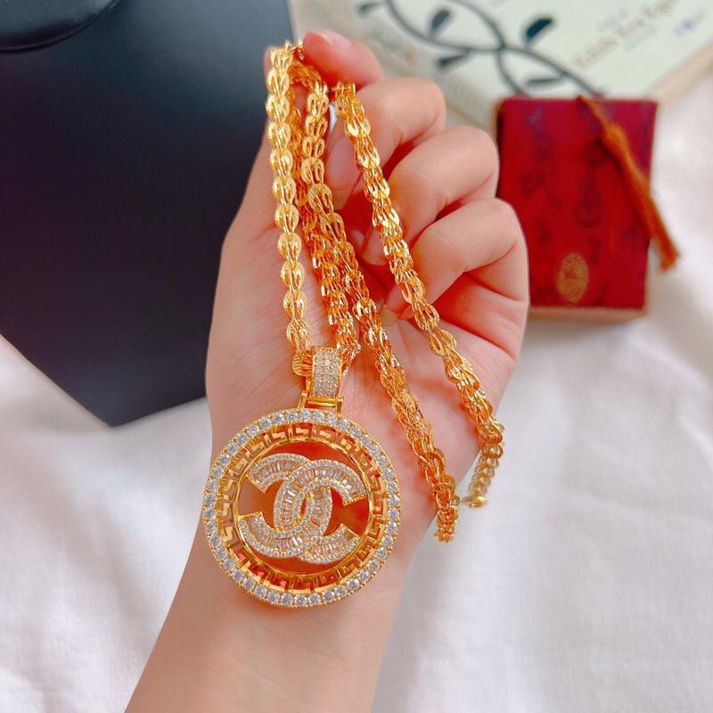 Dây chuyền phụng kèm mặt to full đá bagguet