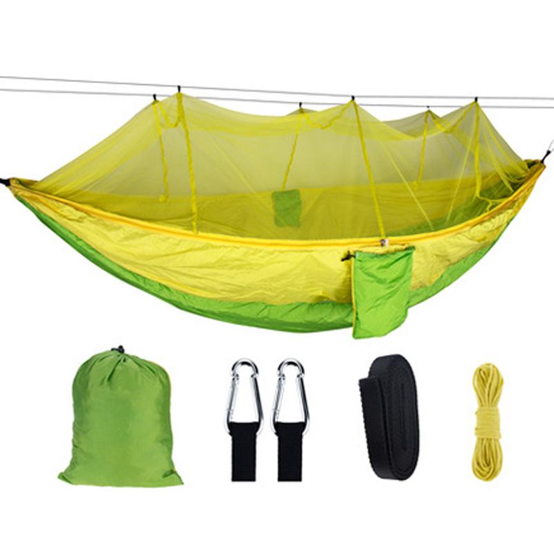 Đôi Nylon 210T Chống Muỗi Vải Dù Võng Dù Vải Võng Cắm Trại Ngoài Trời Đầm Xòe Vải Dù Giấc Ngủ