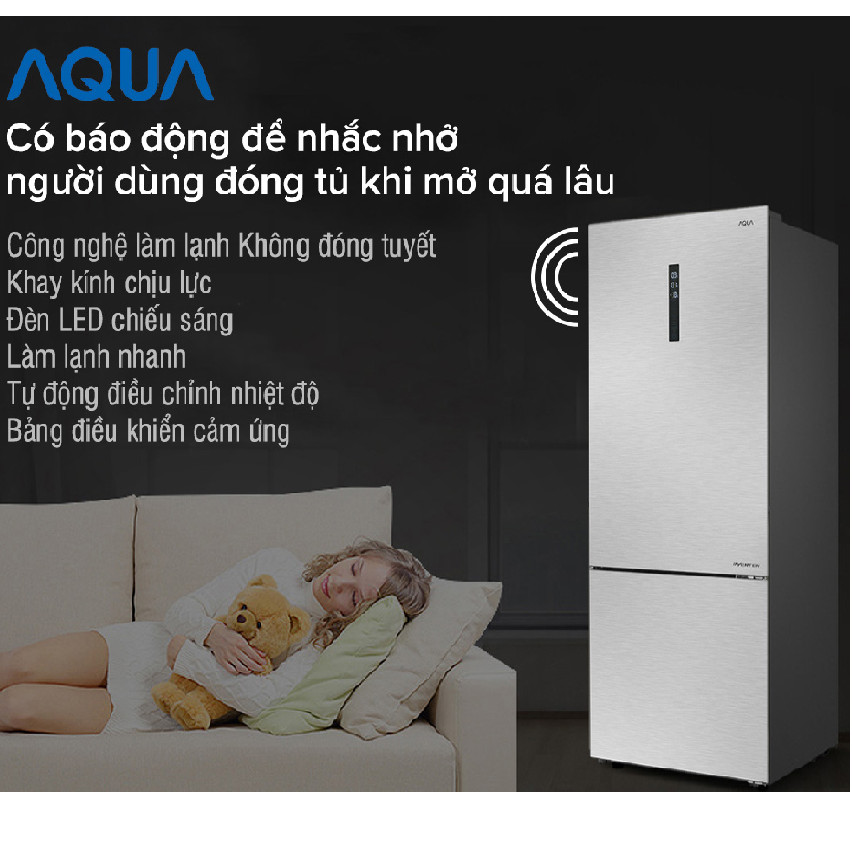 TỦ LẠNH AQUA AQR-I465AB (SW) - HÀNG CHÍNH HÃNG