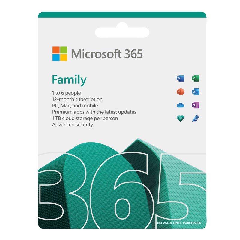 Phần mềm Microsoft 365 Family | 12 tháng | Dành cho 6 người Trọn bộ ứng dụng Office Hàng chính hãng