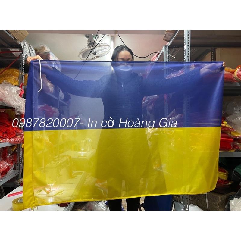 Cờ Ucraine các kích thước chất liệu vải silk lụa cao cấp