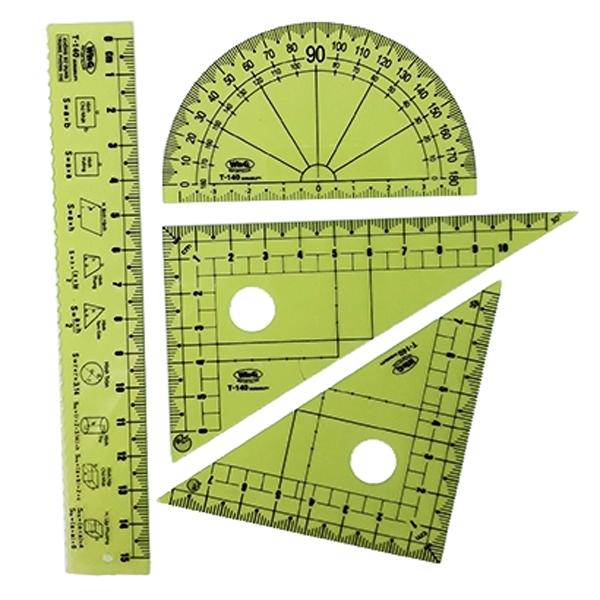 Bộ 4 Bộ Thước Màu 4 Cây T-140