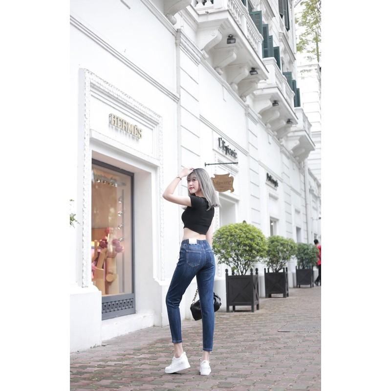 Quần jean baggy cạp chun sước 9 tấc vnxk cao cấp