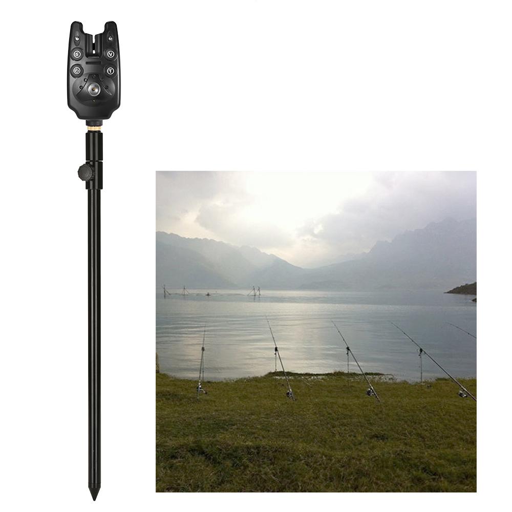 Bộ báo động cá cắn câu Cảnh báo bằng âm thanh và đèn led với loa đầu ra cao, thanh bằng hợp kim nhôm