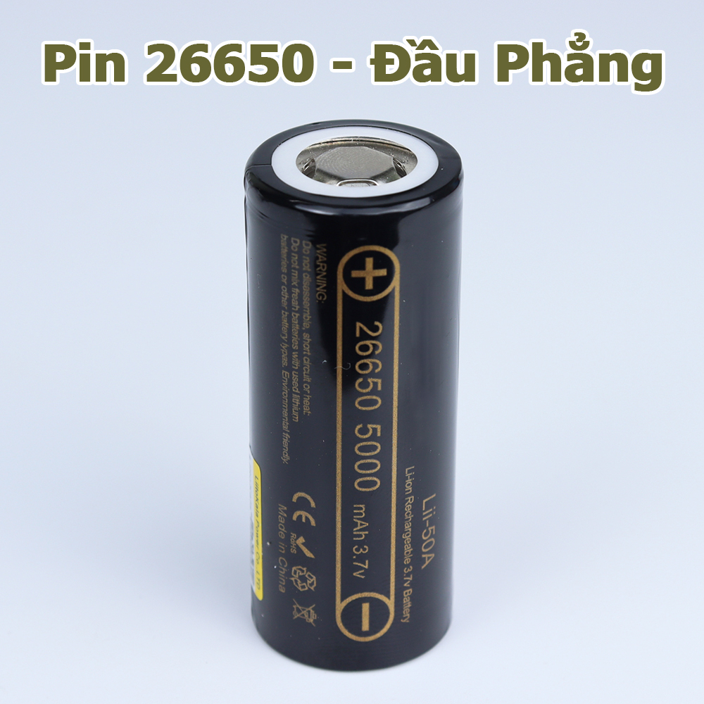 Pin 26650 5000mAh Lii-50A Lithium ion pin sạc 3.7V