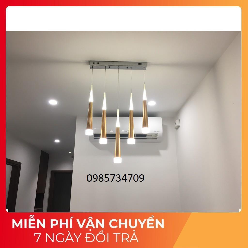 Đèn thả trần, đèn thả led bàn ăn 5 led màu vàng dùng cho phòng ăn phòng ngủ hiện đại