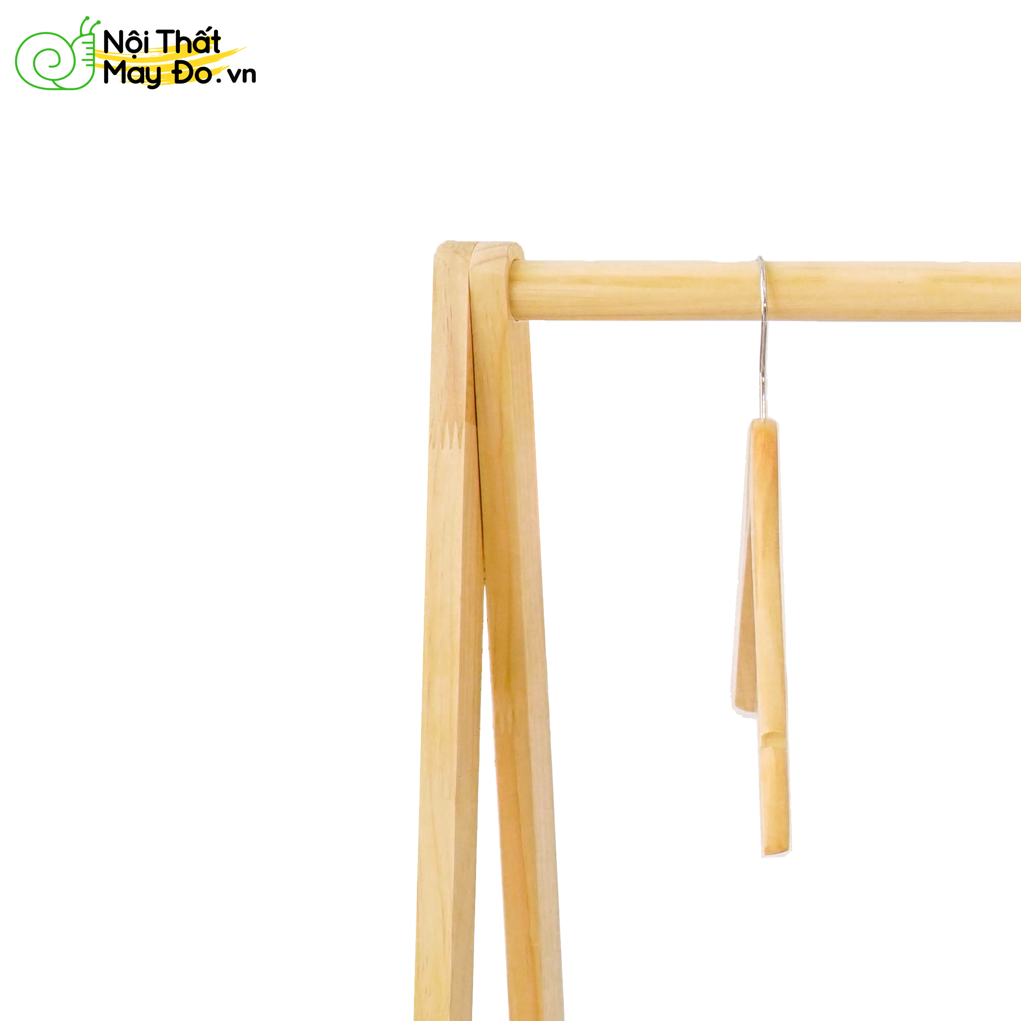 Giá Treo Quần Áo 1 Tầng - A Hanger 1F - Thiết Kế Khung Treo Hình Chữ A Đơn Giản - Size M - Dễ Lắp Ráp Và Di Chuyển - Màu gỗ