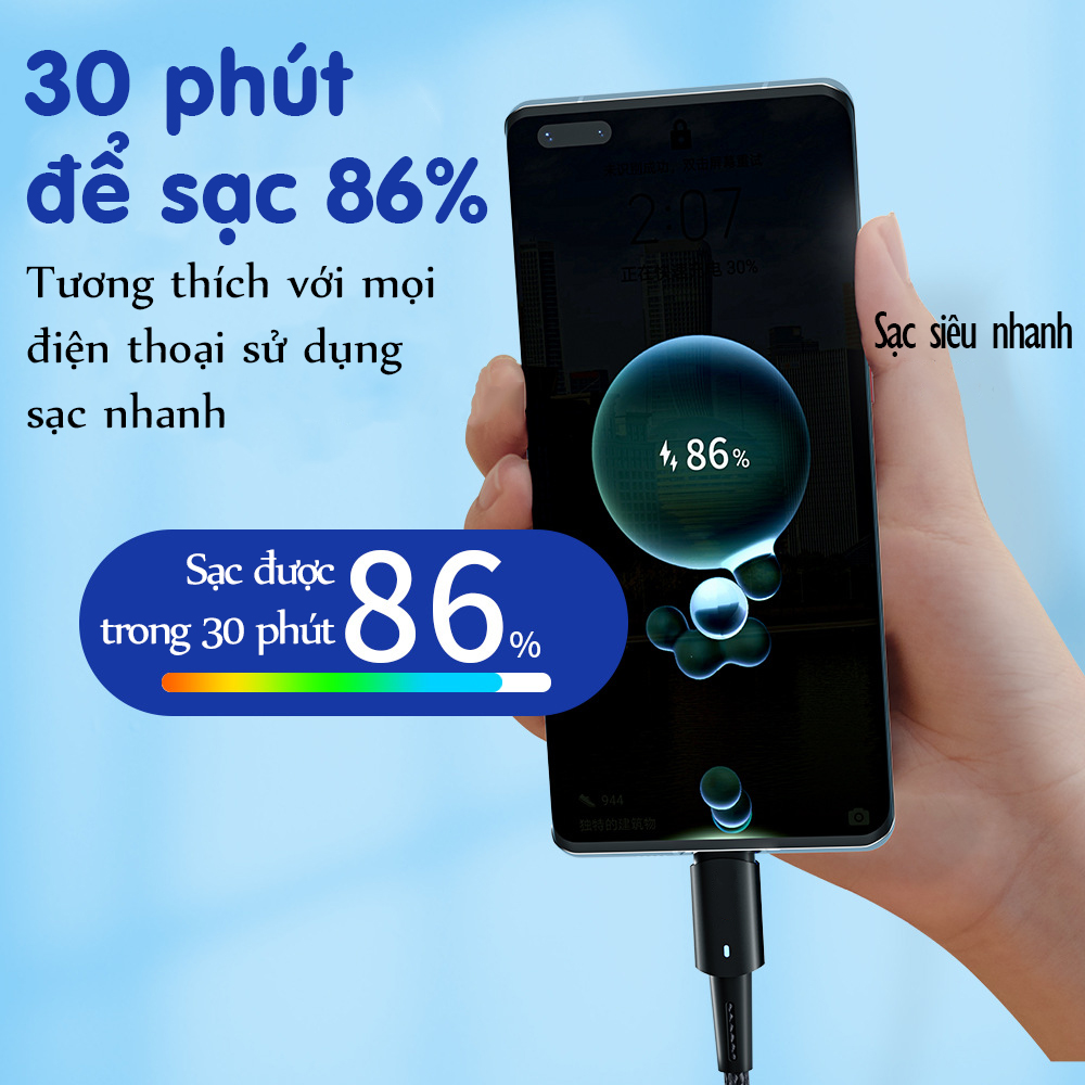 Dây cáp sạc nhanh 60W - 100W, tốc độ truyền lên đến 480 Mbps- D1538