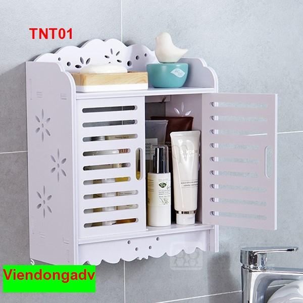Tủ nhà tắm treo tường 2 cửa thanh lịch - Kệ lắp ráp treo tường nhà tắm