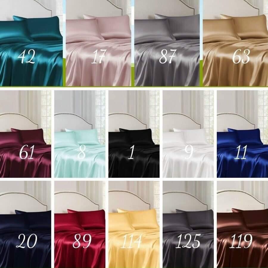 Drap Giường Ga Giường Lẻ Phi Lụa Mát Mịn - Trắng.