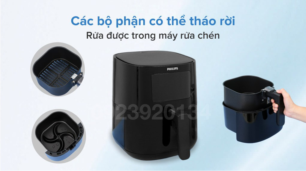 Nồi chiên chân không 2.4 lít Philips HD9252 - Hàng chính hãng