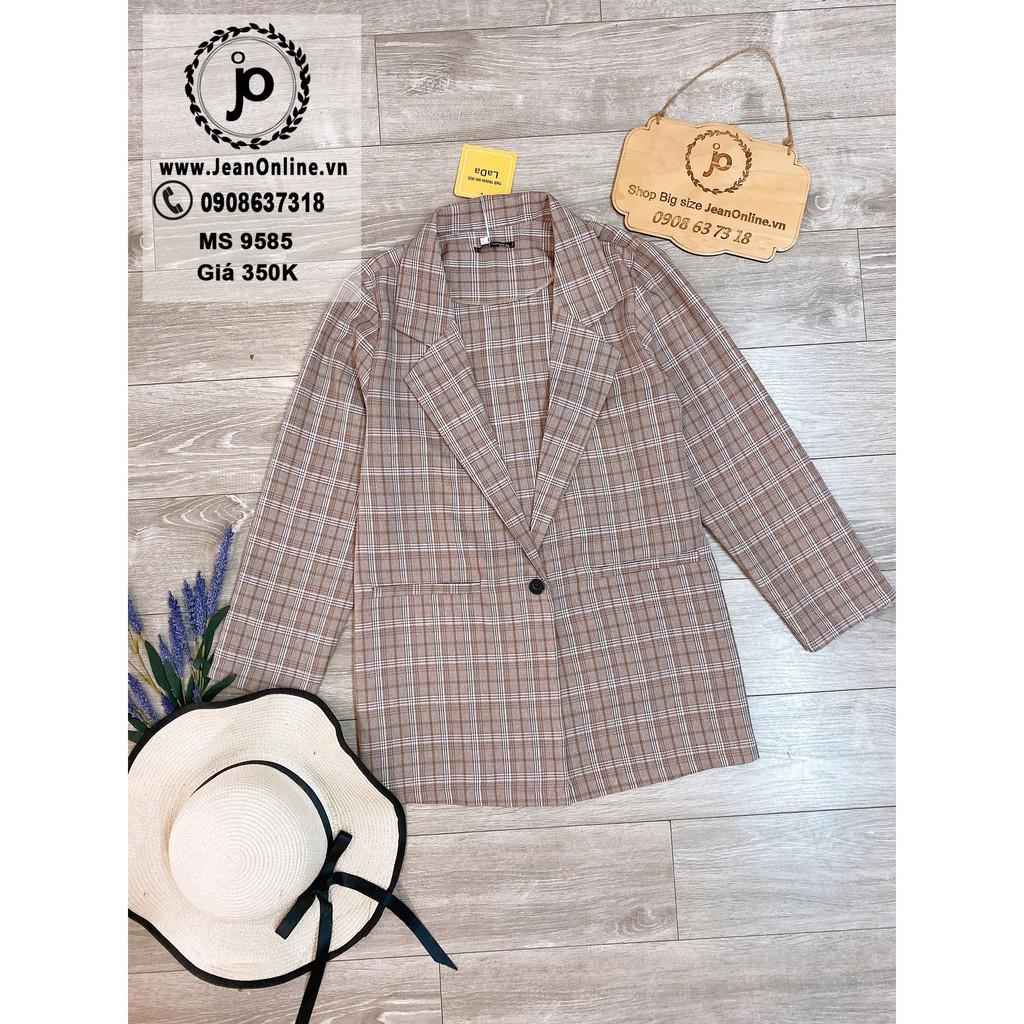 Blazer Tay Dài Bigsize nữ (MS 9585) áo khoác vest ngoại cỡ