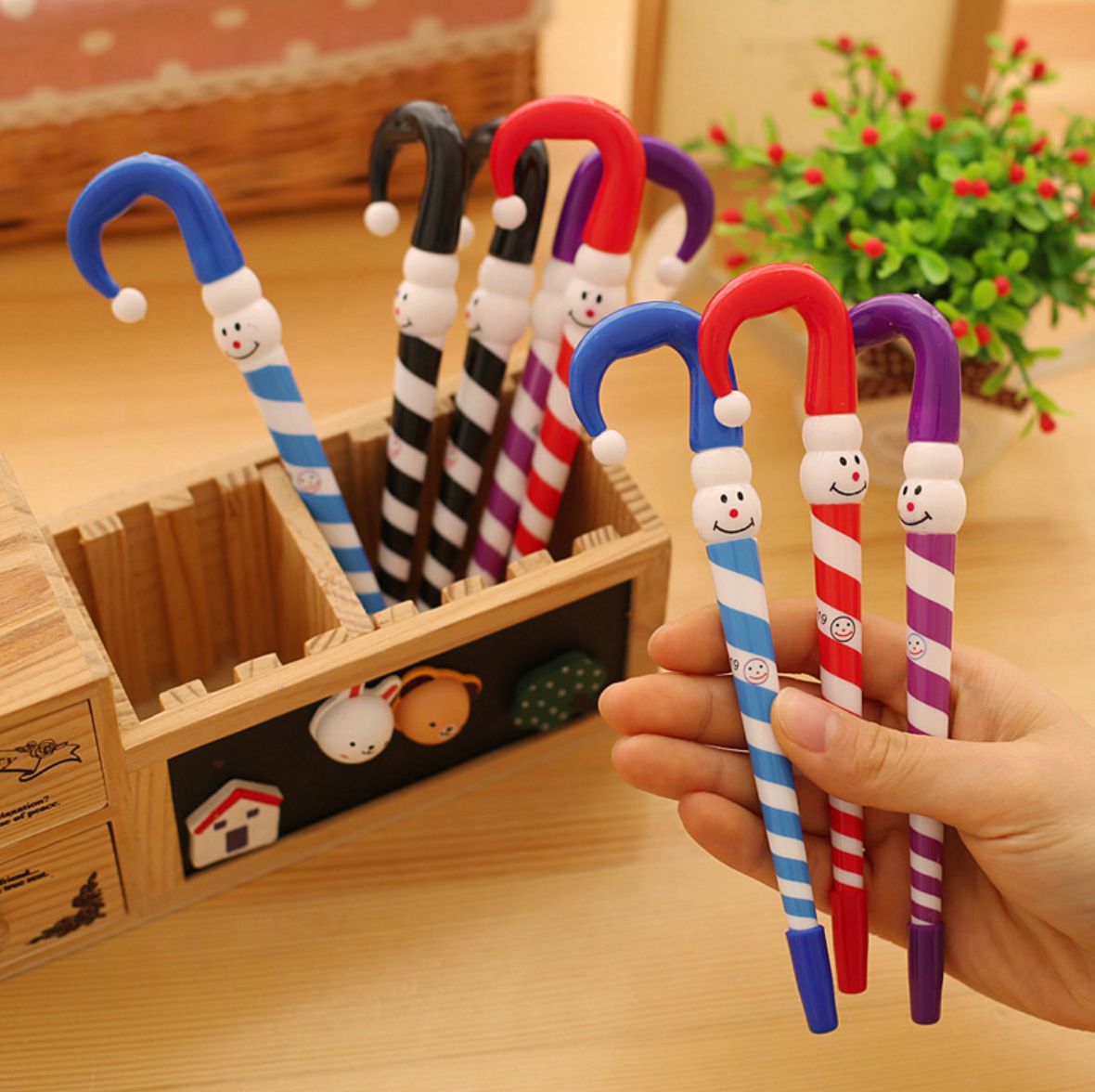 Bút Bi Ô Giáng Sinh Độc Đáo - Bút Bi Mực Xanh