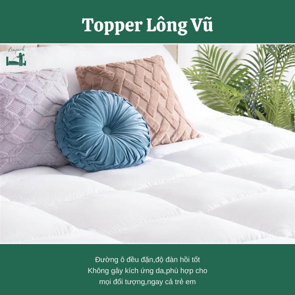 Nệm topper lông vũ-Đệm tăng tiện nghi lông vũ nhân tạo cao cấp,tiêu chuẩn khách sạn 5 sao,Bảo Hành Lỗi 1 Đổi 1-LIMPARK