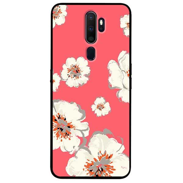 Ốp lưng dành cho Oppo A5 2020 - A9 2020 - Hoa Trắng Nền Hồng