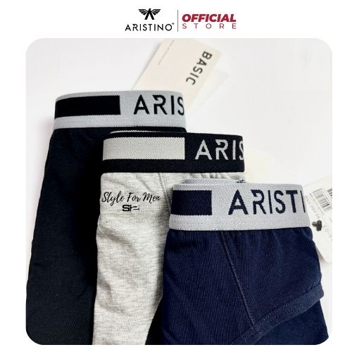 Quần sịp nam ARISTINO ABF1603 quần lót nam brief cotton cạp chun logo dệt kim kháng khuẩn khử mùi co giãn 4 chiều thoáng mát