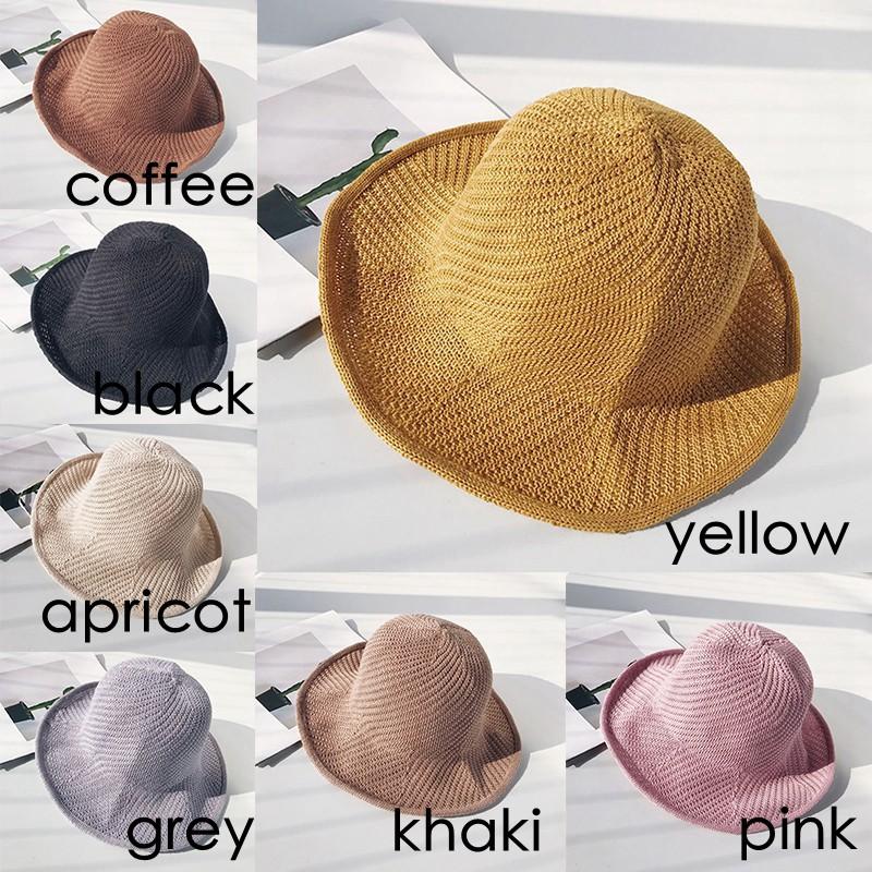 Nón bo dệt kim trơn màu giản dị thời trang cho nữ