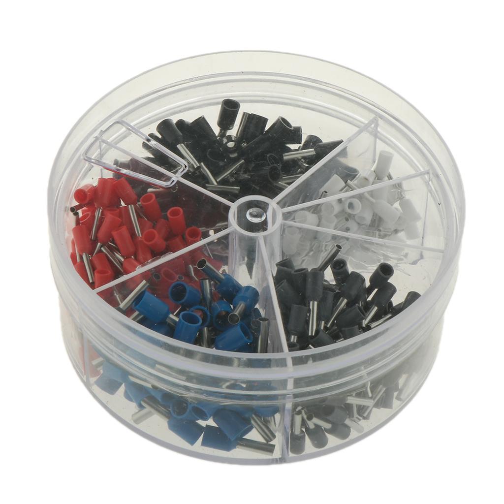 400 Pieces Insulated Cord Pin End Terminal Wire Crimp Connector Bootlace Ferrules 0.5-2.5mm²