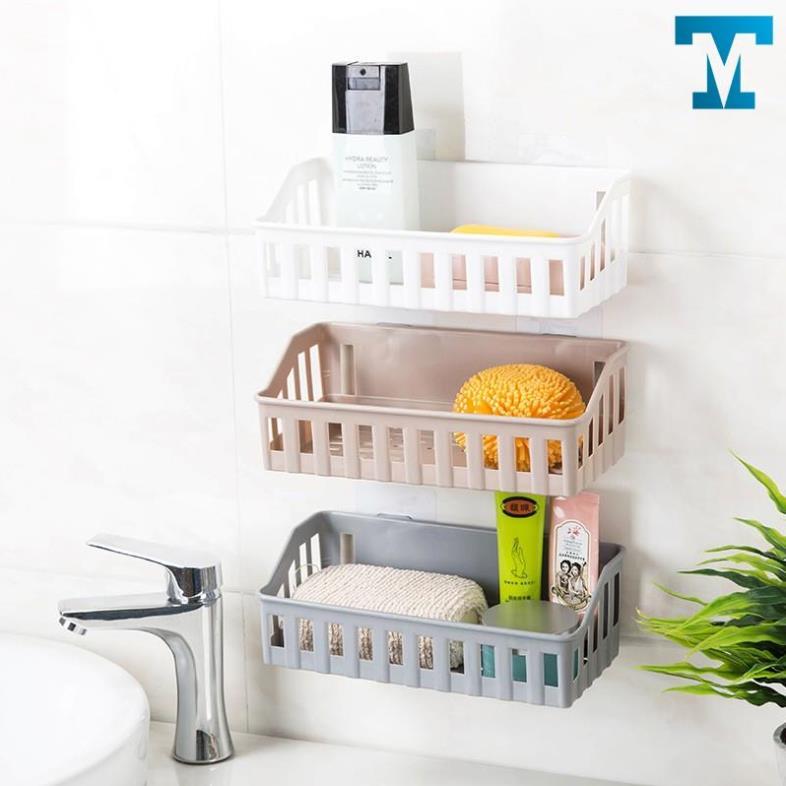 Kệ Dán Tường Chữ Nhật, để mỹ phẩm, gia vị, phù hợp mọi vị trí trong nhà