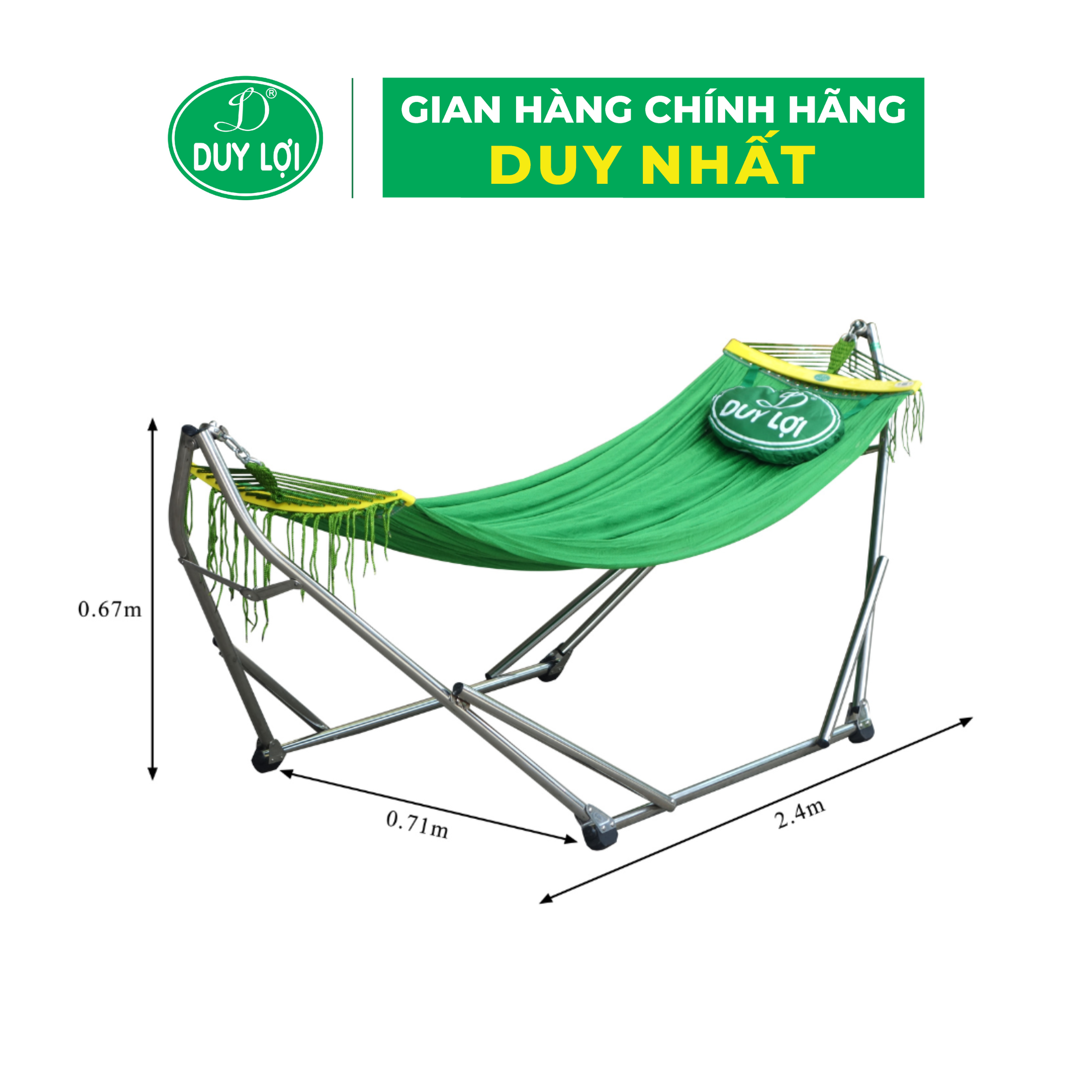 VÕNG XẾP DUY LỢI INOX - CỠ NHỎ - CHO NGƯỜI DƯỚI 1m55