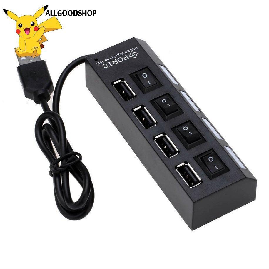 HUB Chia USB 4 Cổng - Có Công Tắc Và Có Đèn Led- Tốc Độ Cao - Tiện Dụng Và Chất Lượng