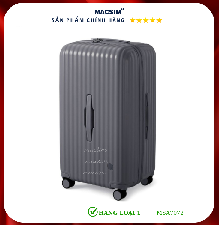 Vali cao cấp Macsim Aji MSA7072 màu xam- Hàng loại 1