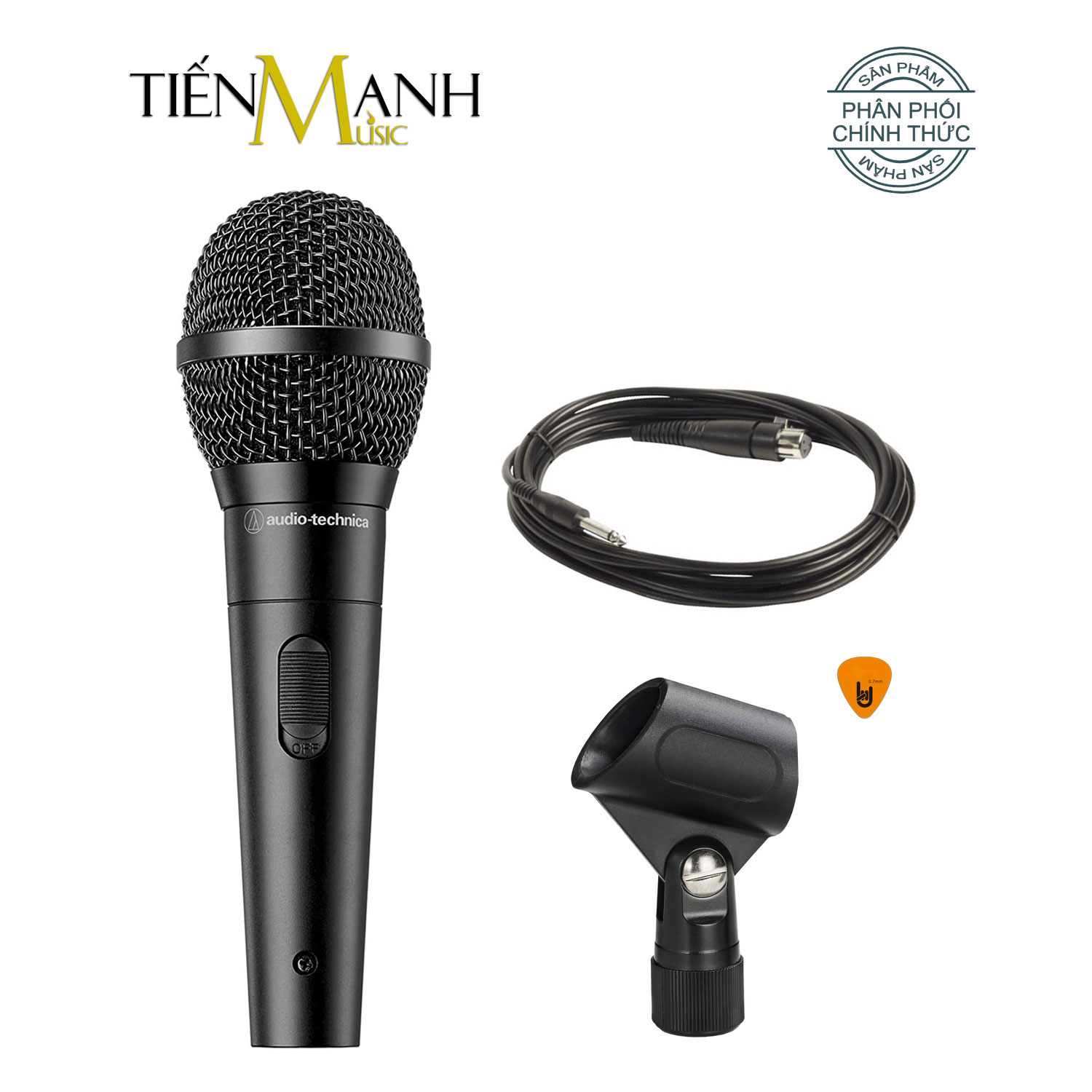 [Chính Hãng Japan] Mic Hát Karaoke Audio Technica ATR1300X - Có Dây 5m Thu Âm Vocal Micro Dynamic Biểu Diễn chuyên nghiệp Microphone - Kèm Móng Gẩy DreamMaker