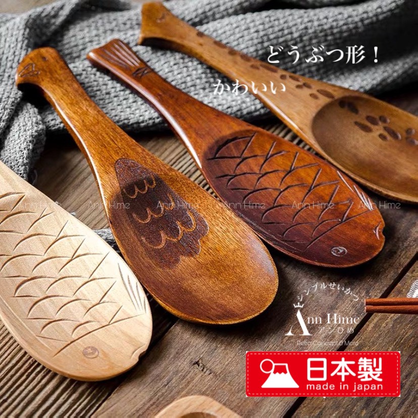 Muỗng Gỗ Muôi Gỗ Nhật Bản Vintage