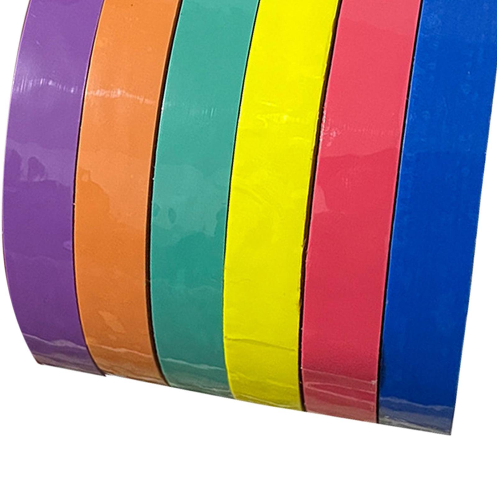 6Pcs 6 Rolls of Sticky Ball Tape Decompression Toys Colorful Anti Stress Funny Crafts DIY Educational Toy for Adults Kids Children Home