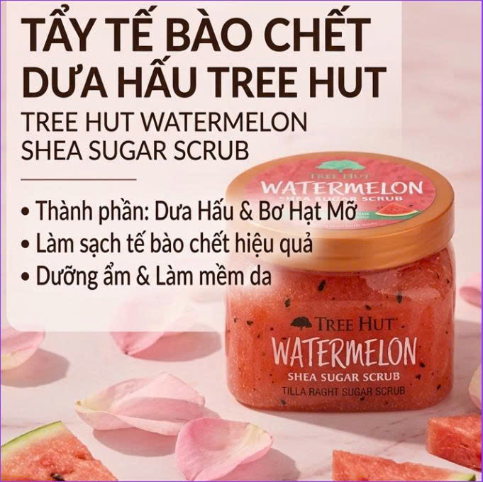 Tẩy Tế Bào Chết Cơ Thể Mềm Mịn Tree Hut Dừa Dứa 255g Nhập Khẩu Từ Mỹ Cung Cấp Vitamin C Trắng Da