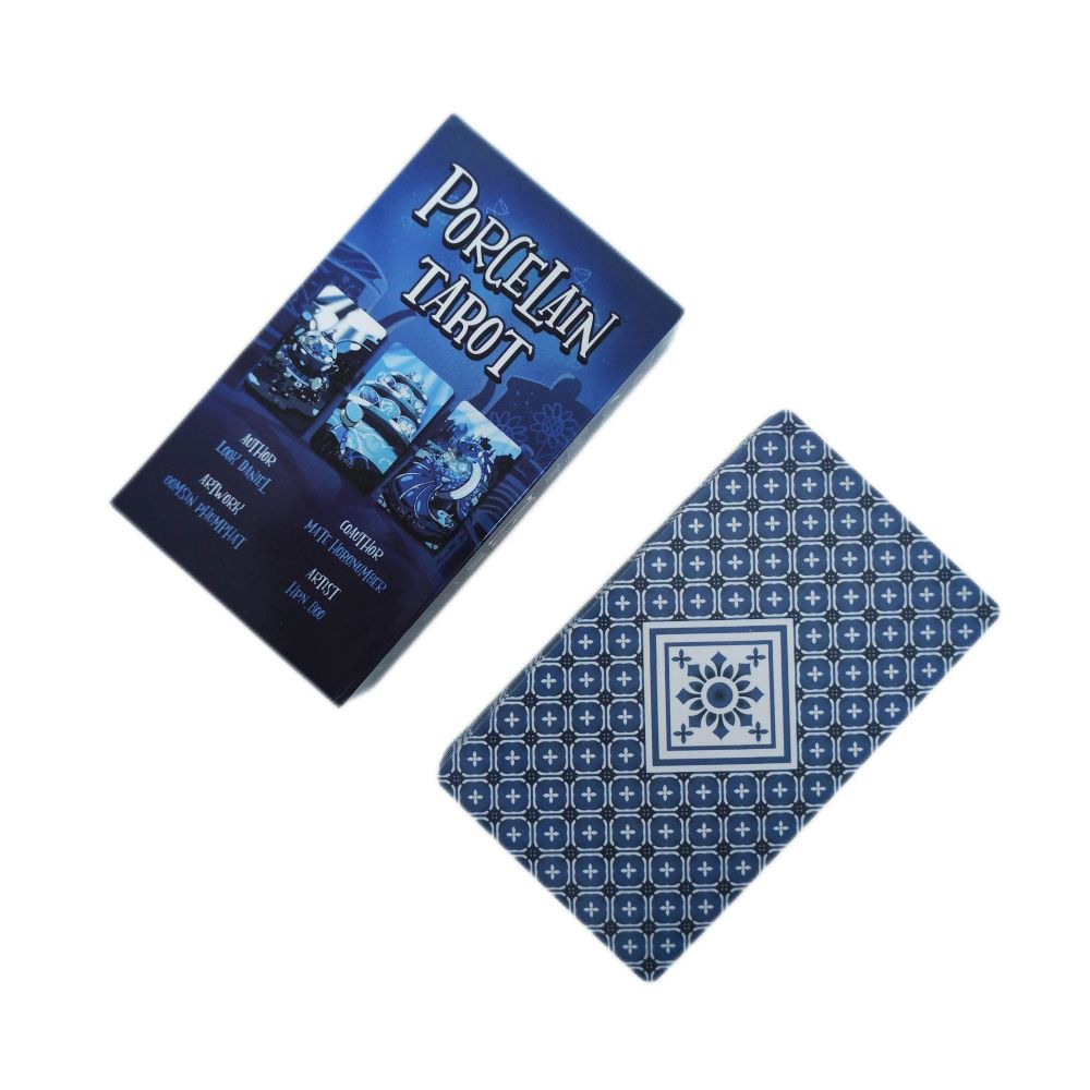 Bộ Bài Porcelain Tarot 78 lá 7x12 cm tặng đá thanh tẩy