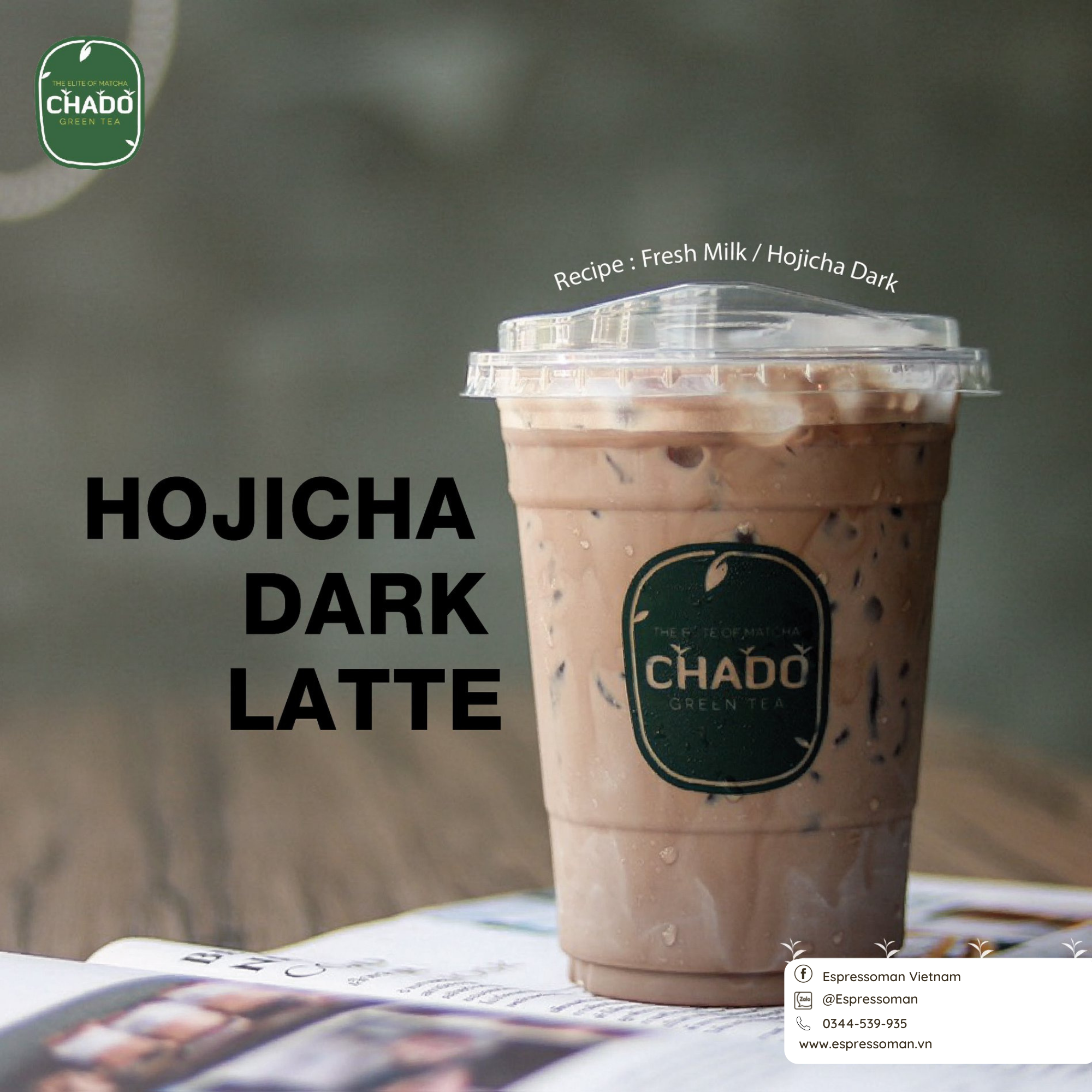 HOJICHA (Đậm) - Bột Trà Xanh Rang Hojicha (Đậm) - Nhật Bản - Dùng Pha Thức Uống - Bánh - Kem